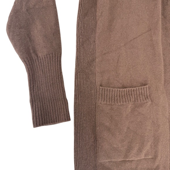 Athleta Alpine Spirit Wrap Cardigan Merino Cashmere Medium Toasted Brown - Picture 5 of 8